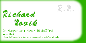 richard movik business card